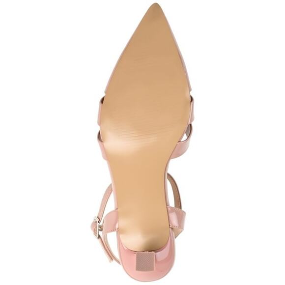 Journee Collection Women Journee Collection Women\'s Jazlynn Kitten Pointed Toe Pumps, Blush Size 10M